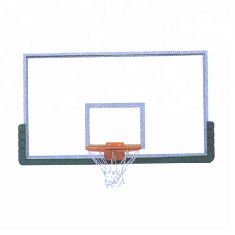 Placa de basquete de altura ajustável de parede fixa interna e externa Placa de basquete temperada barata 2025