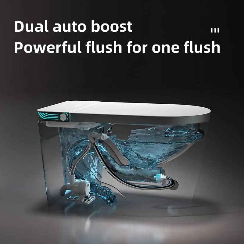 Wall Hung Ceramic Smart Toilets Concealed Cistern P-Trap Remote Control S-Trap Drainage Gravity Flushing Floor Hanging Toilets
