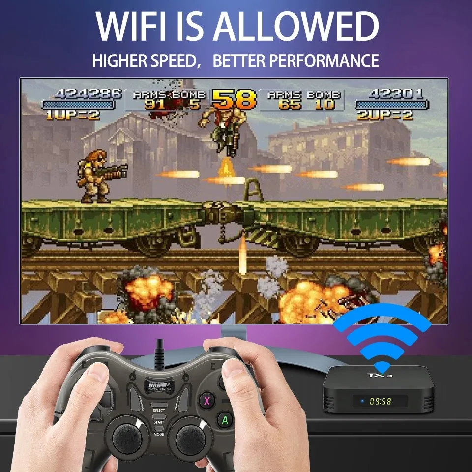 Console de jeu vidéo rétro Hyper Base R1, avec plus de 116,000 jeux, pour PSP/PS1/PS2/MAME/N64, Android TV Box, émulateur, 5G, WIFI, 4K