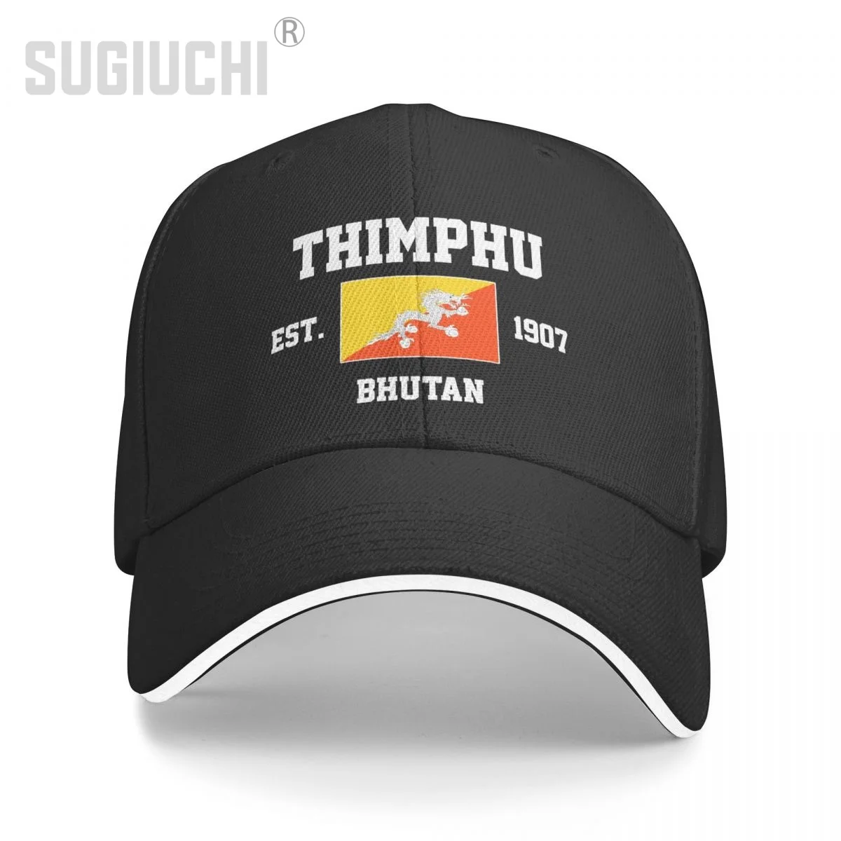 Baseball Cap Bhutan EST.1907 Thimphu Capital Men Women Unisex Hip Hop Sandwich Caps Snapback Golf Hat Fishing