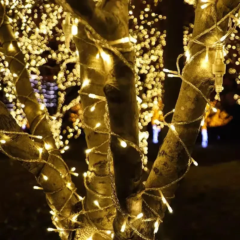 50M/5M LED Fairy String Light Battery Powered String Lighting Outdoor Indoor Garden Lights Christmas Tree Wedding Party Decor