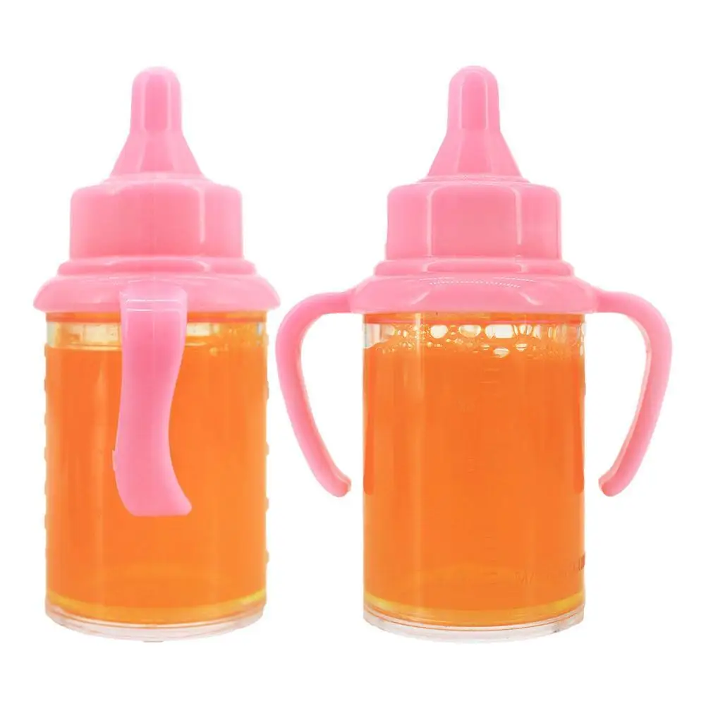 Magic Disappearing Baby Bottle Toy Set, Realistic Doll Feeding Accessories with Pacifier Juice Bottle Spoon, Pretend Play