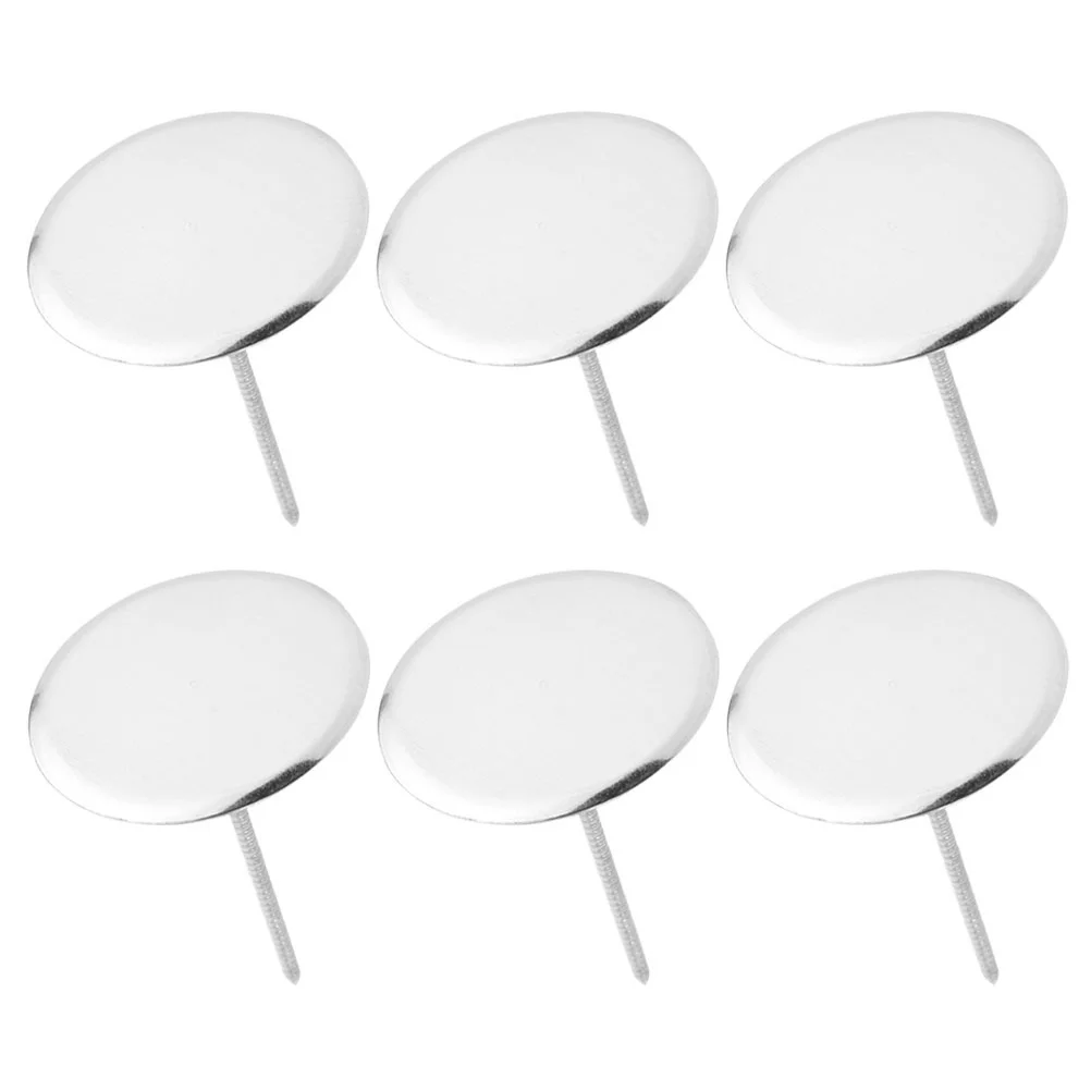 6 Pcs Stainless Steel Mounting Nails Flower Piles Decor Manicure Tools Pastry for Roses Cake Dessert Decorative Metal Cupcake