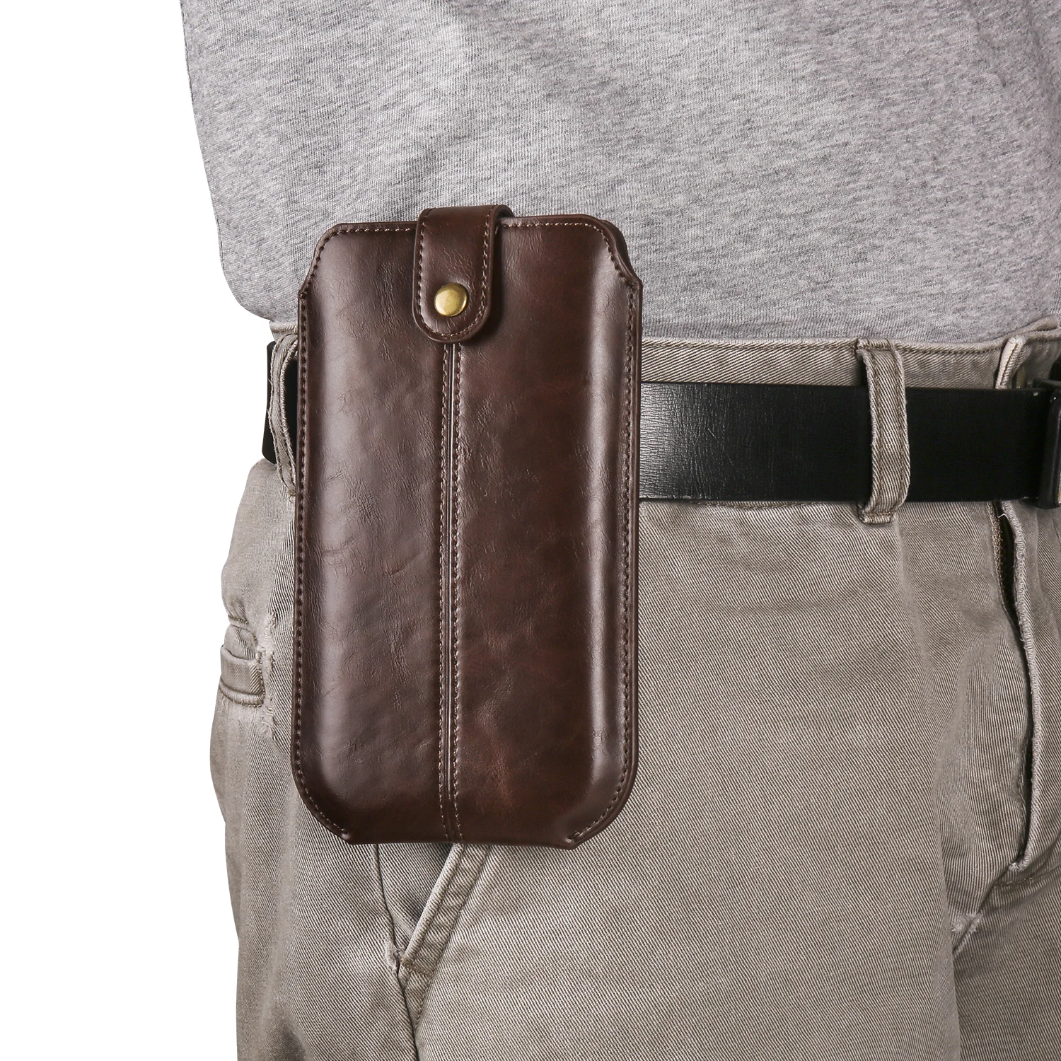 Leather Phone Belt Clip Case Men Waist Bag For Samsung S24 S23 Ultra S22 Plus S21 FE,Galaxy A14 A34 A54 A13 A53 5G Holster Pouch