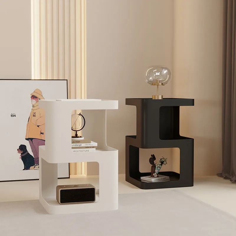 

Bedroom wrought iron simple light luxury bedside table, small household side shelves