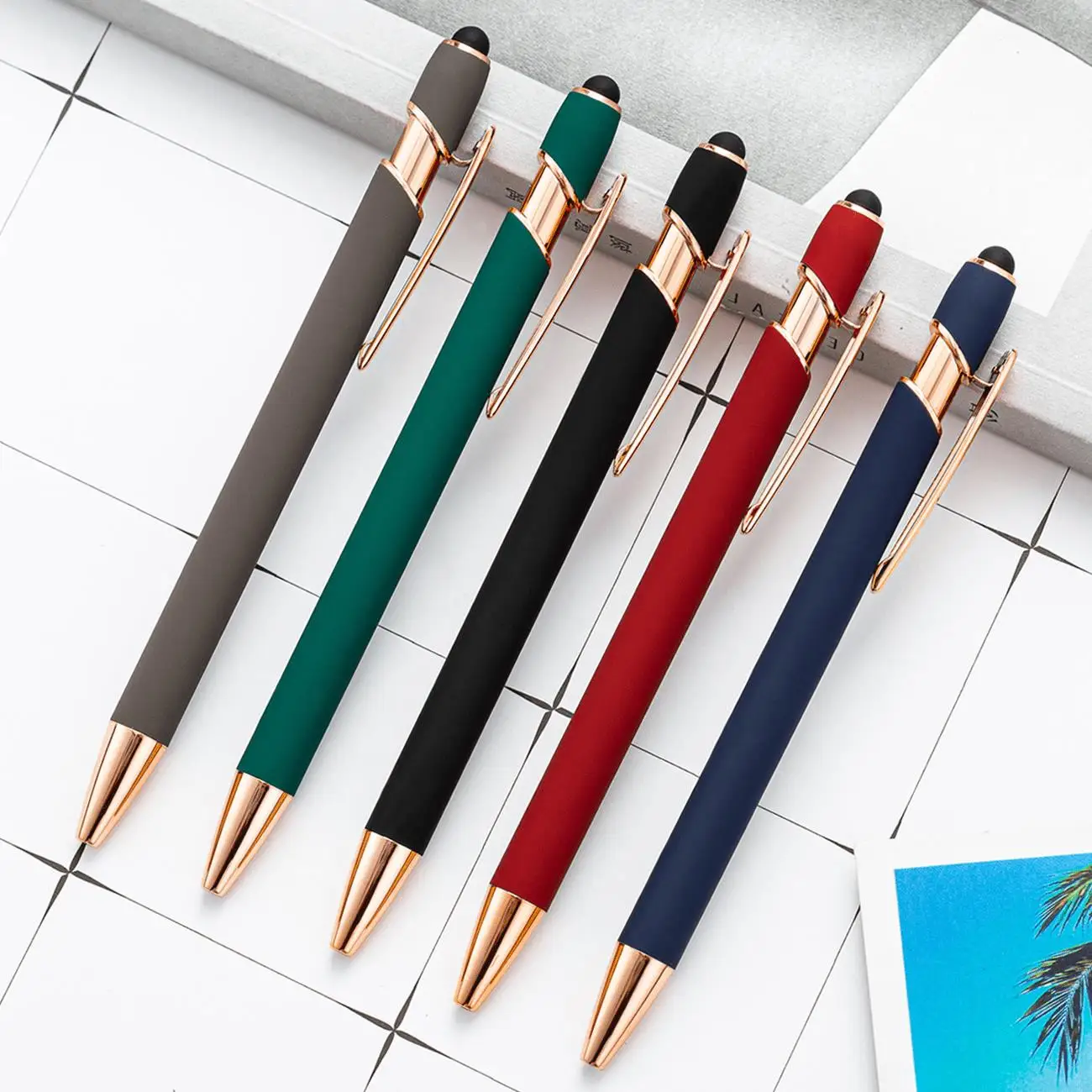 Stationery Press Touch Screen Ballpoint Pen Cute Metal Pens
