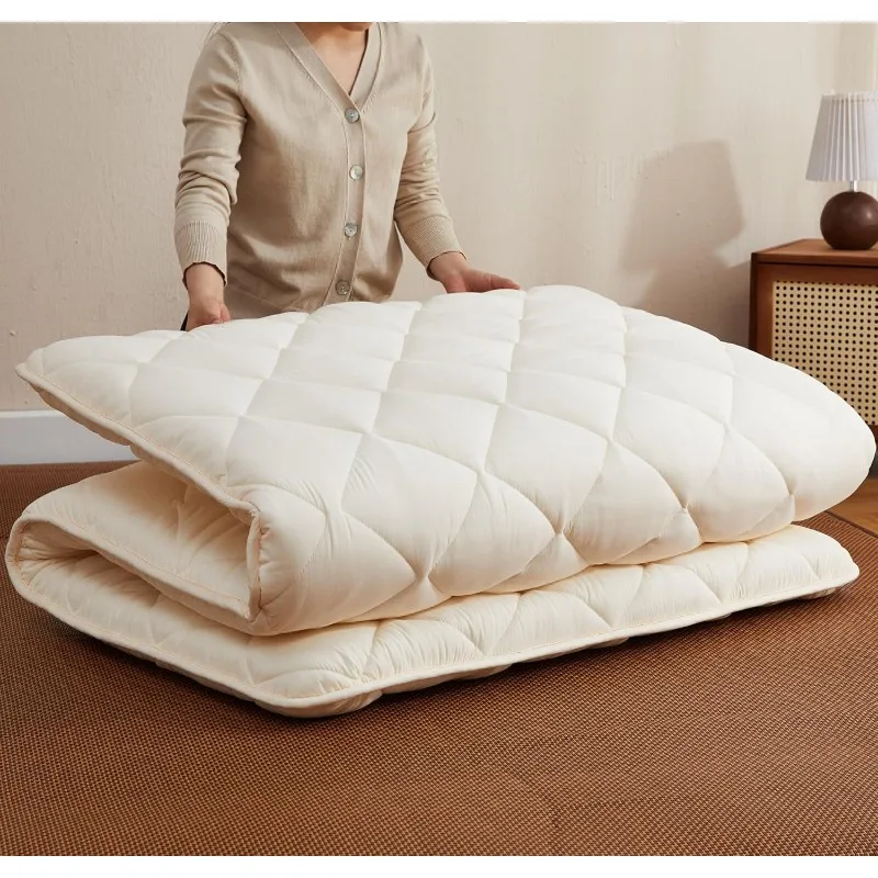 

Japanese Floor Mattress, Futon Mattress for Camping Couch, Diamond Quilted Bed Mattress Topper