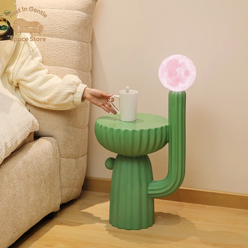 Cactus floor lamp cream wind bedroom bedside table integrated living room sofa side storage lamp creative vertical side few