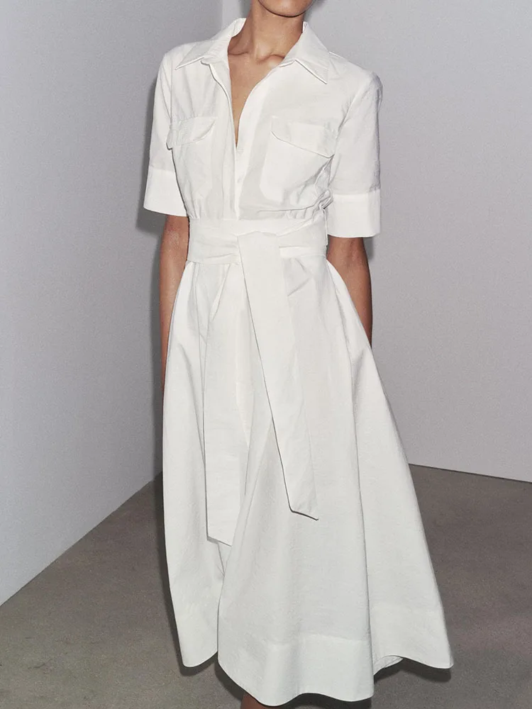 Nowa Jesień 2025 Damska Sukienka Midi z Kołnierzykiem Dr awl, Etniczny Strój Sceniczny Hanfu, Modny Tradycyjny...