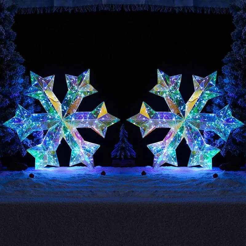 LED Hangable Snowflake Lights Light Christmas Decorative Light Living Room Party Wedding New Year Eve Decor