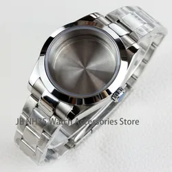 36mm/39mm Silver NH35 Watch Case Sapphire Glass Waterproof Fit NH35 NH36 NH34 Movement Good Quality Oyster Stainless Steel