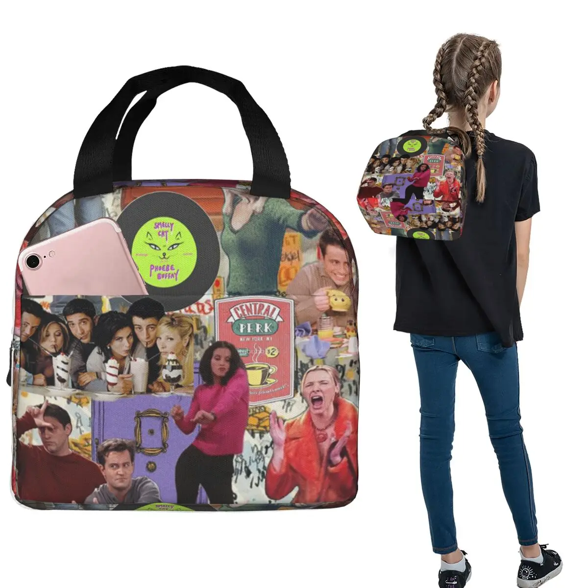 

TV Show Central Perk Friends Insulated Lunch Bag for Women Children Portable Food Boxes Thermal Lunch Box Tote