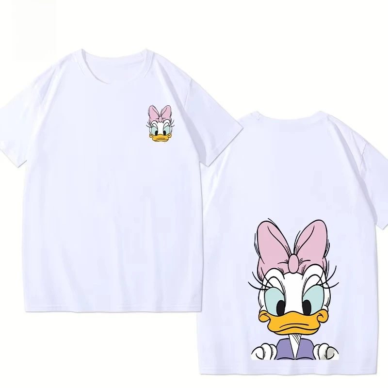 ديزني دونالد داك الإبداعية تي شيرت مطبوع موضة تنوعا الرجال النساء تي شيرت غير رسمي الصيف 100% القطن تي شيرتات قصيرة الاكمام