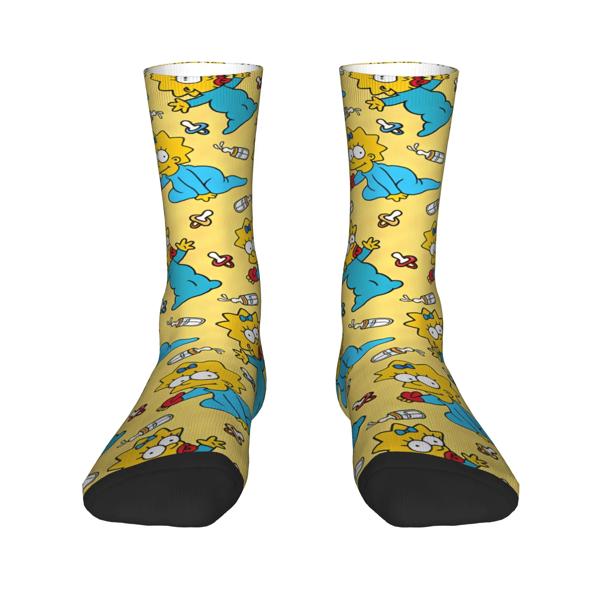The S-simpsons  Socks  Kawaii Stockings Winter Non Slip Men's Socks Quality Design Running Socks