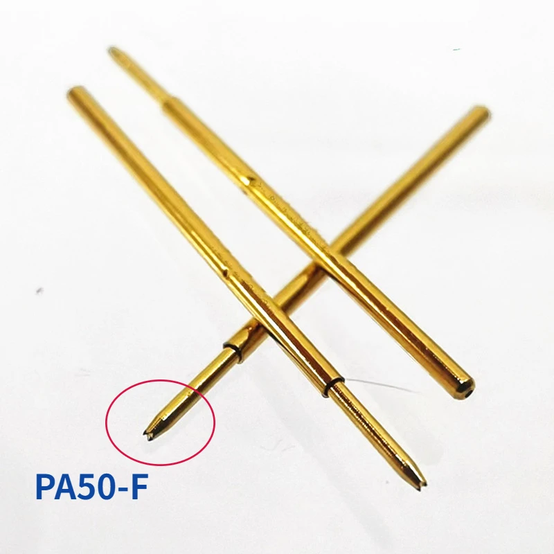 100PCS/package PA50-F1 Gold-plated Spring Test pin Needle Tube 0.68mm Length 16.55mm PCB Probe