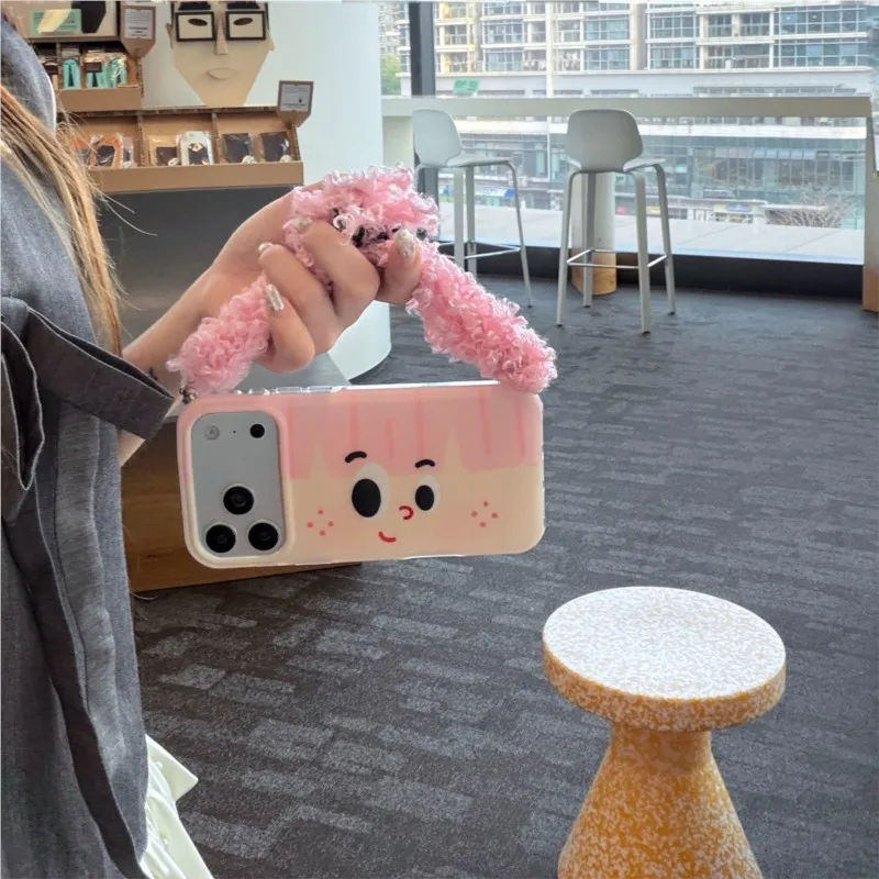 DIY Hairstyle Pink Braid Customizable styling Phone Case for iPhone 15 16 17 Pro Max 17Pro Cute Cartoon Fashion Girls Cover view 3
