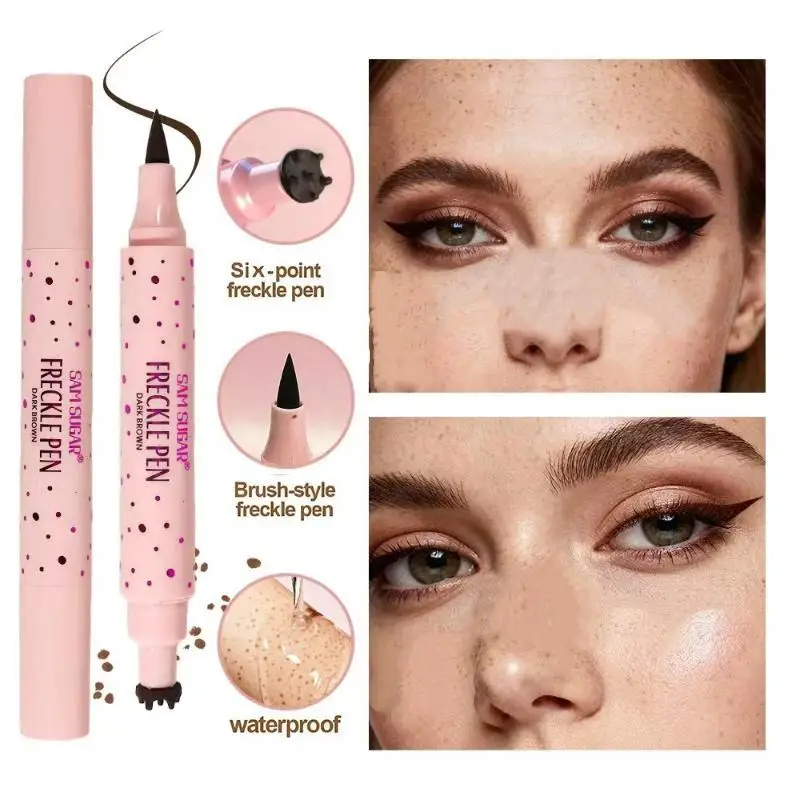 1PCs Natural Fake Freckles Pen Waterproof Face Brown Eyeliner Dot Spot Pen Makeup Waterproof Dot Spot Pen Pretend Makeup Tool