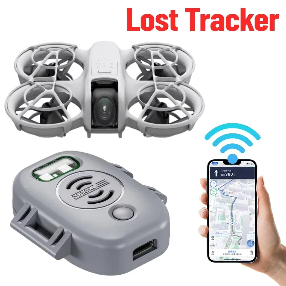 

Drone Alert Tracker for DJI Neo 120dB Loud Buzzer Locator with LED Light Anti Lost Theft Alert GPS Positioning System Accessory