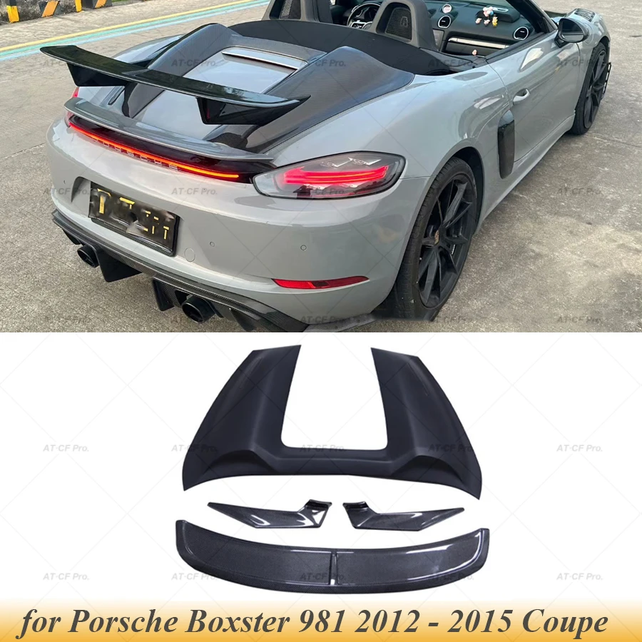 

Boxster 981 Real Carbon Fiber FRP Black Rear Trunk Wing Spoiler for Porsche Boxster 981 2012 2013 2014 2015 Coupe Car GT Style