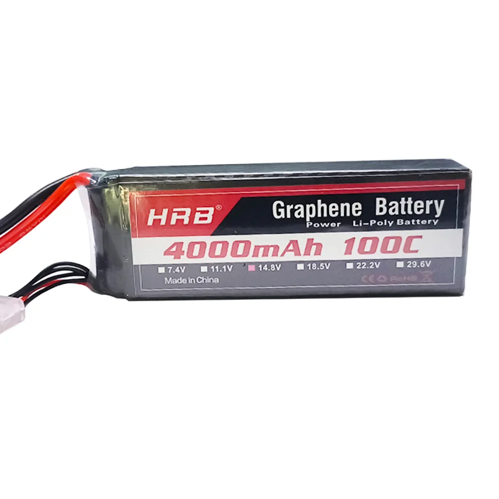 

HRB Graphene Battery 4000mAh 4S 14.8V 100C XT60 Deans XT90 T EC5 5S 18.5V 6S 22.2V RC Helicopter Airplanes Car Boat Tank Parts