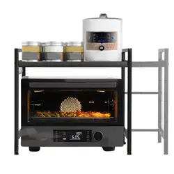 Microwave Countertop Stand Expandable Multilayer Microwave Shelf 160Lbs Bearing Load Rack No Drilling Microwave Rack for