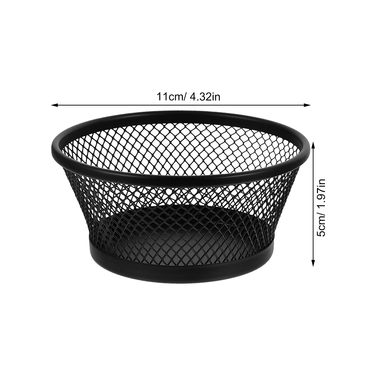 2pcs Paper Clips Holder Metal Mesh Desktop Storage Container For Office Desk Organizer Stationery Supplies Clamps Holder Basket