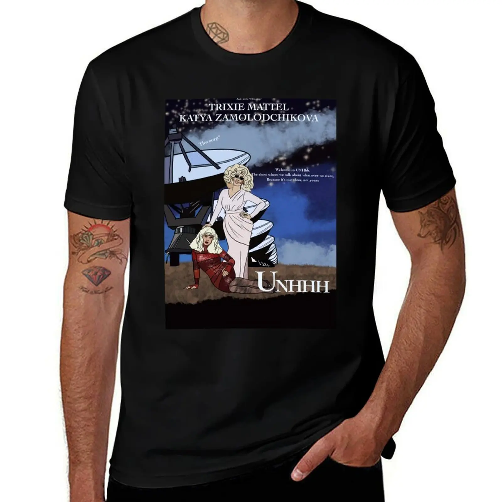 

Katya and trixie Movie Poster T-Shirt Basic Solid Tee for Daily Use