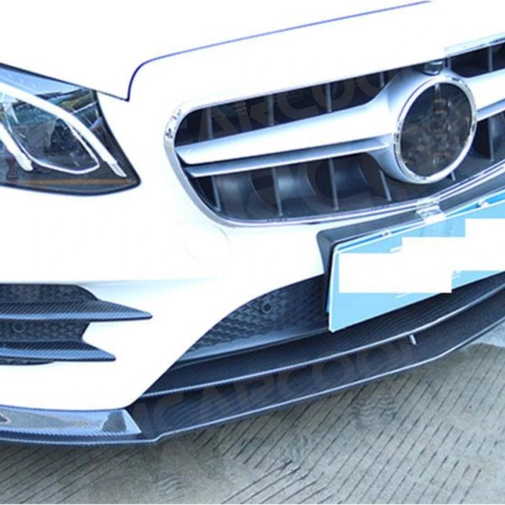 

JMCARCOOL Carbon Fiber Front Lip Spoiler for Mercedes Benz W213 E200 E300 E63 AMG 2017 2018 2019 Bumper Chin Shovel Guard