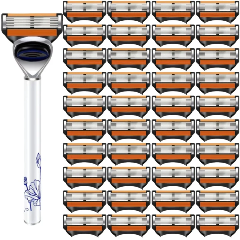 

6-layer blade manual shaver, manual hand safety shaver, 4/8/12/16/24 blades, 6-layer blade ABS anti slip