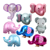 1Pcs Cartoon Elephant Head Animal Foil Balloon Jungle Boy Girl Happy Birthday Party Decorations Baby Shower Children Toys