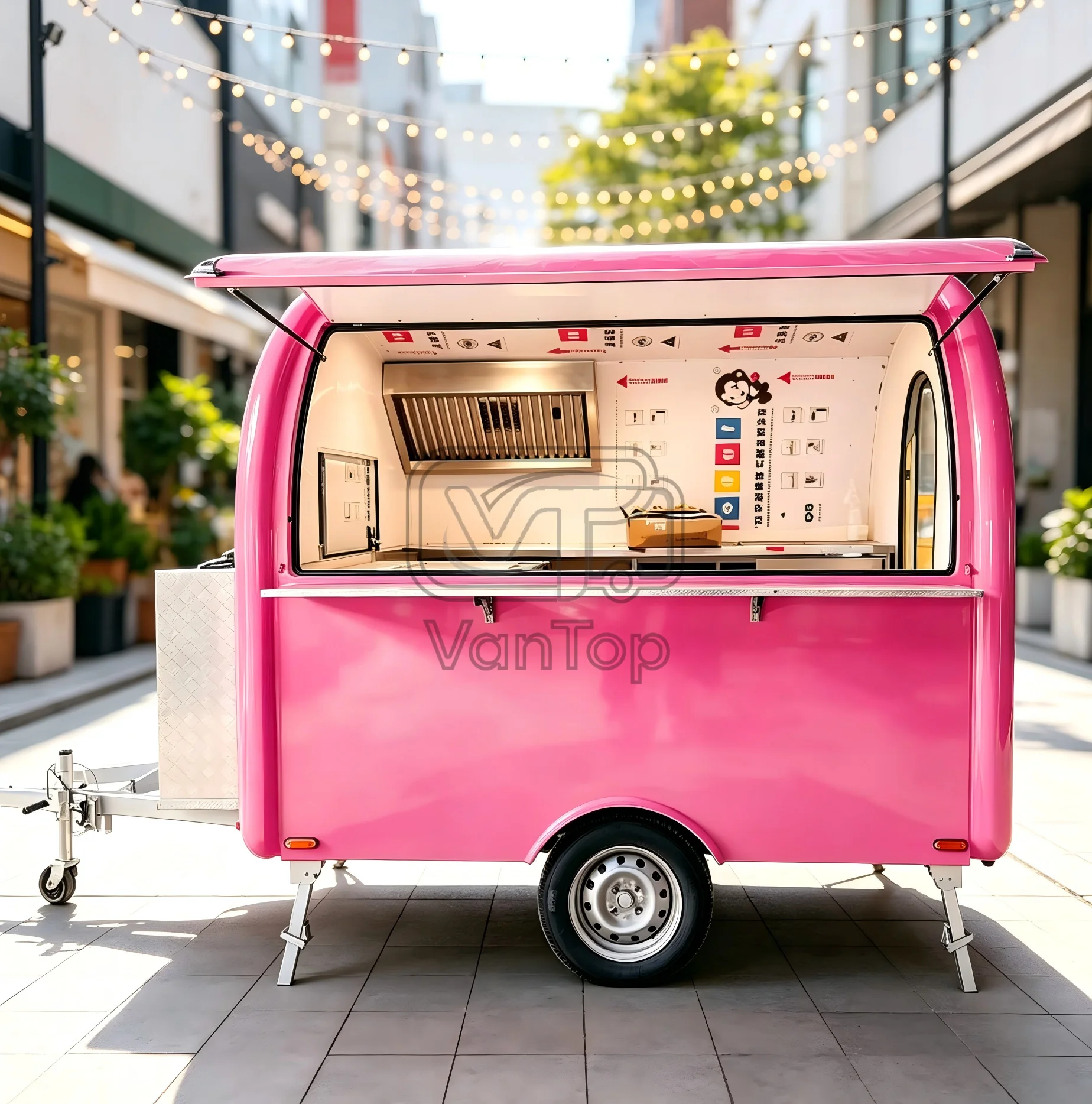 USA EU Standard Food Trailer BBQ Trailer Burger Trailer Mobile Kitchen Concession Trailer for Street Food Outdoor Catering