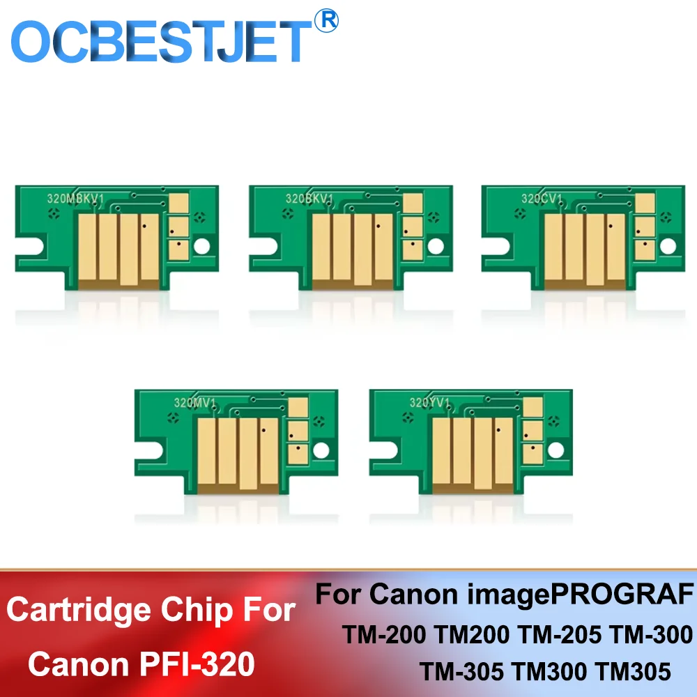 

PFI320 PFI-320 Ink Cartridge Chip For Canon TM-200 TM200 TM-205 TM-300 TM-305 TM300 TM305 Printer PFI-320 ARC Chips