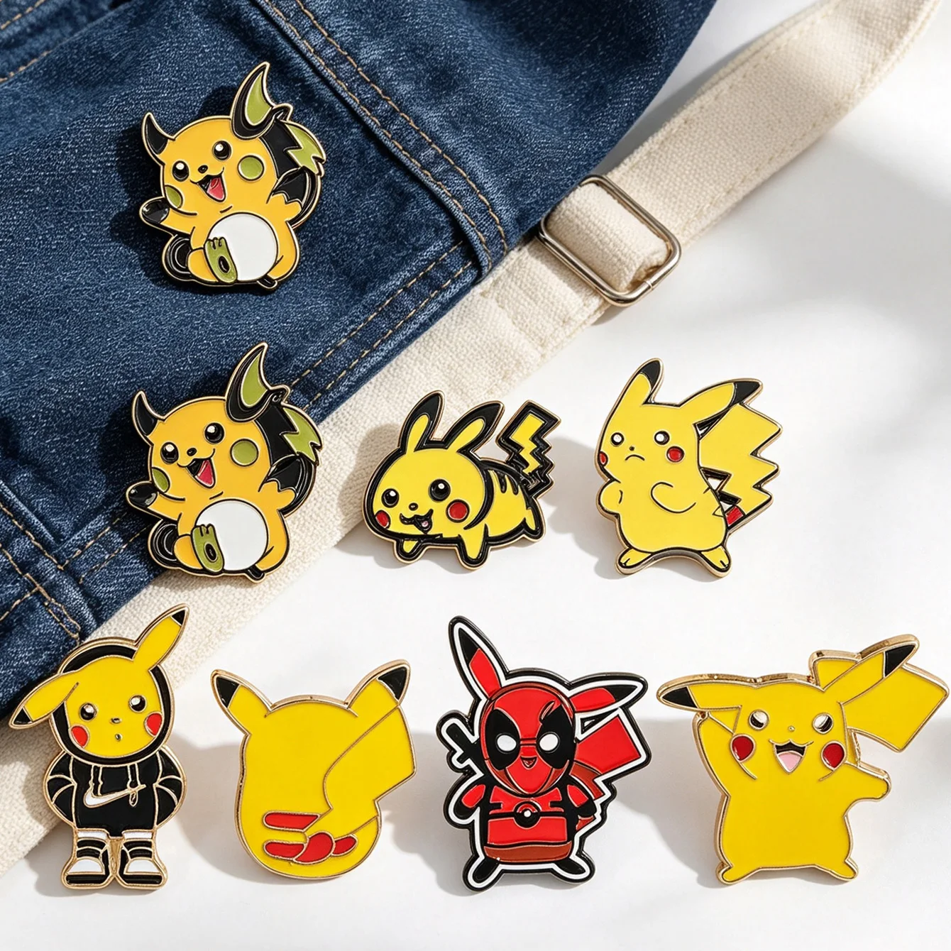 Anime Pikaichue Charakter Dekorative Emaille-Pins Niedliche Cartoon-Monster-Abzeichen Trendiges Sammler-Accessoire für Spieleliebhaber
