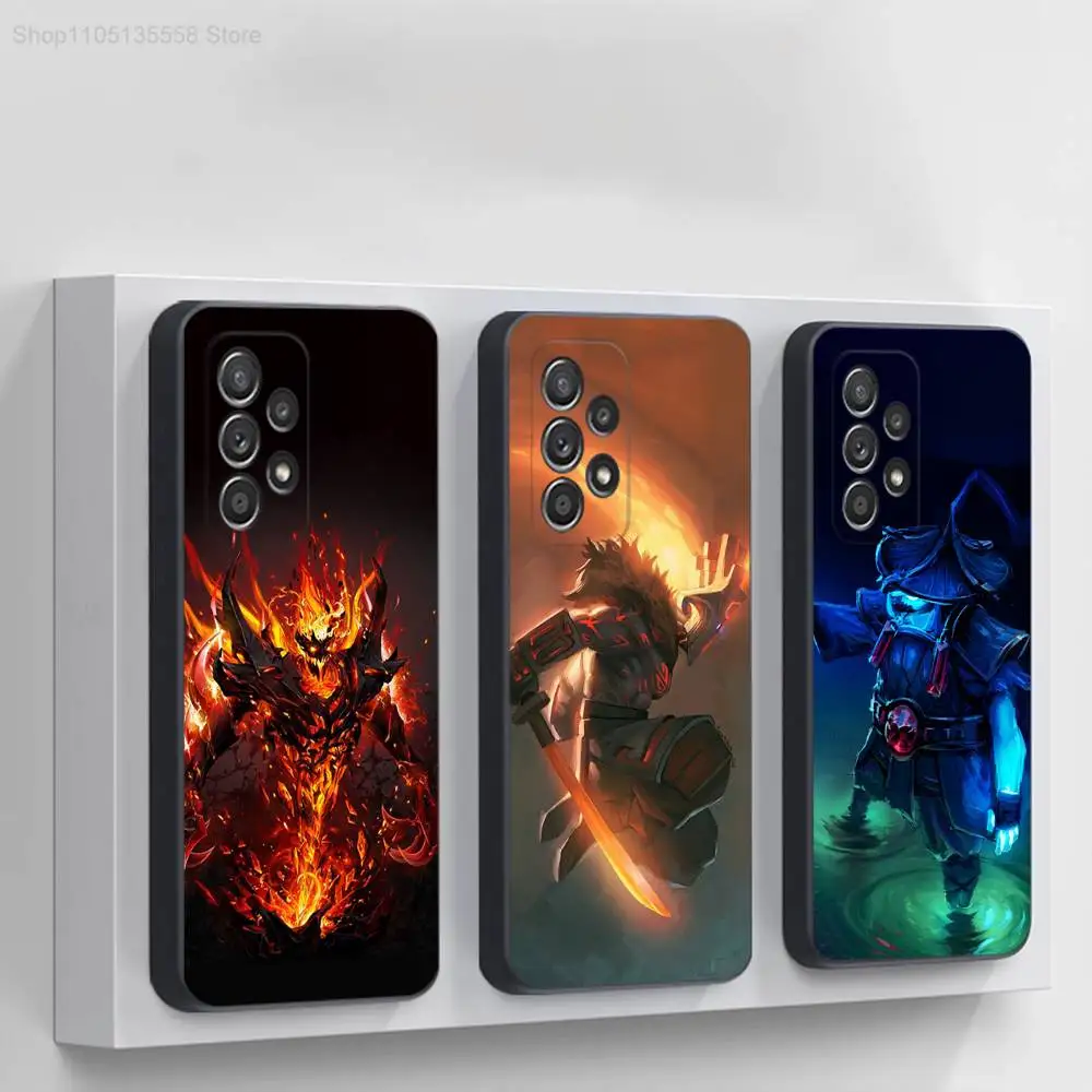 D-Dota-a 2 حافظة هاتف رائعة لهاتف سامسونج S 25,24,23,22,30,21,10,9,Ultra,Plus,Lite,FE,4,5G حافظة ناعمة سوداء