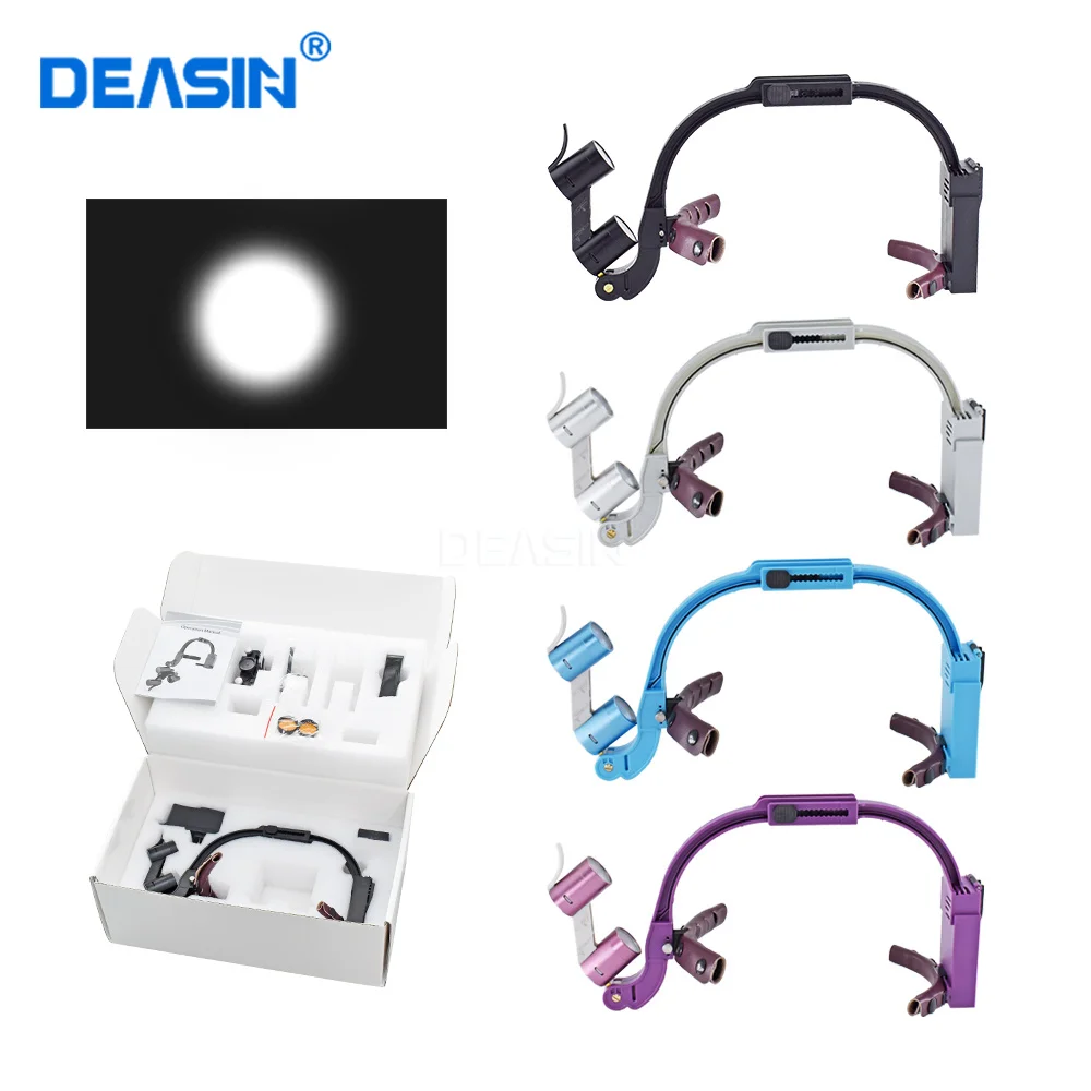 Dental Headband Bracket Surgery Medical Binocular Magnifying Glass Binocular 5W 2.5X 3.5X Light Loupes Dentisit Headlight