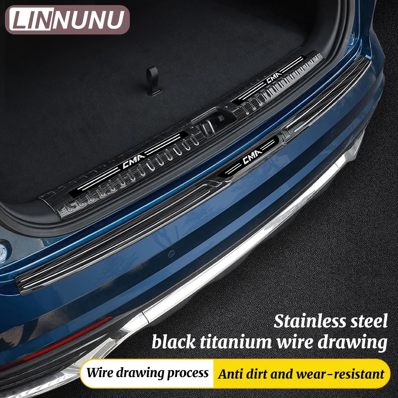 LINNUNU Car Trunk Sill Guard Protector paraurti posteriore copertura in acciaio inossidabile adatta per Geely MONJARO KX11Manjaro 2021-2023 accessori