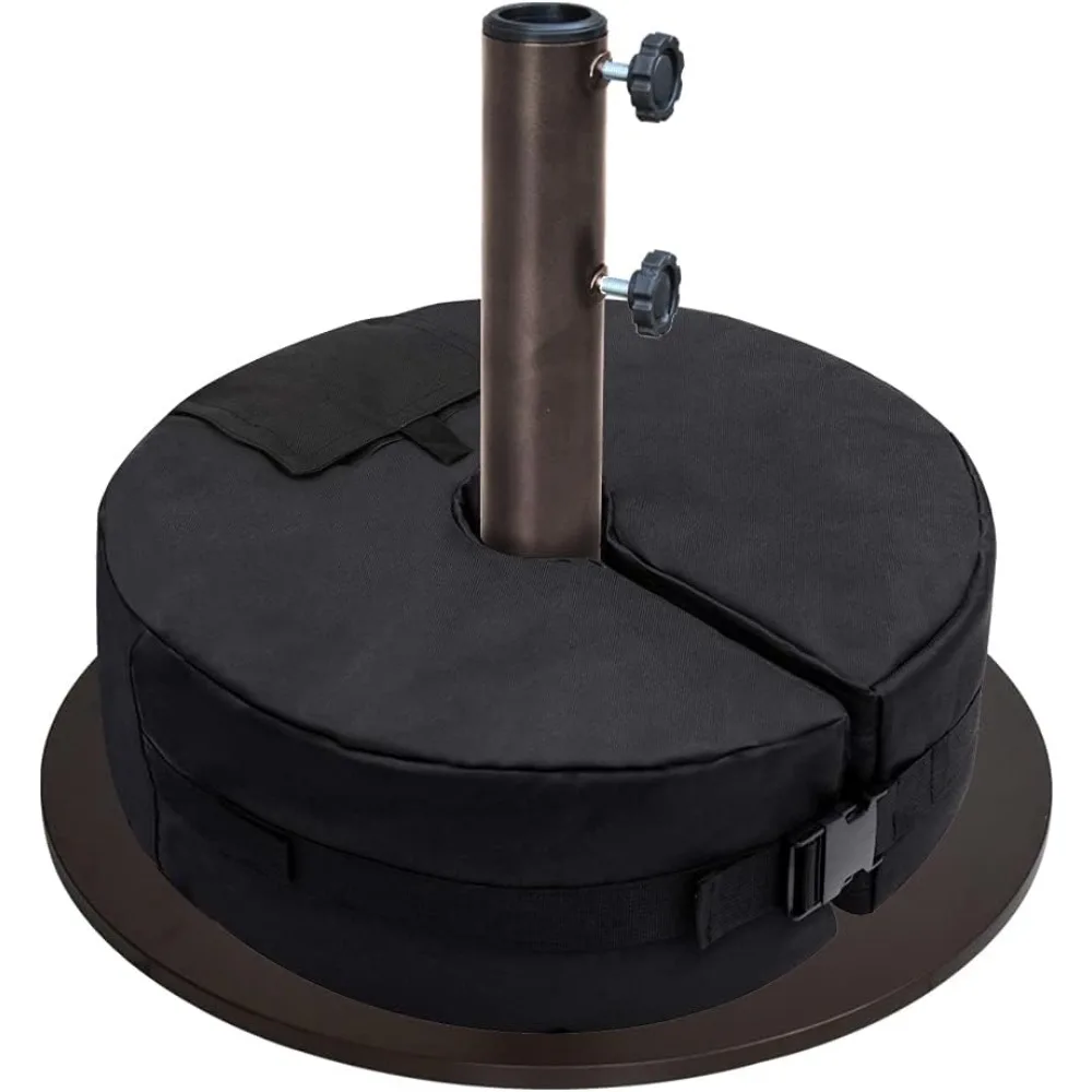 

Up to 140 lbs Round Umbrella Base Steel Plate Stand Market Patio Outdoor Heavy Duty Umbrella Holder,