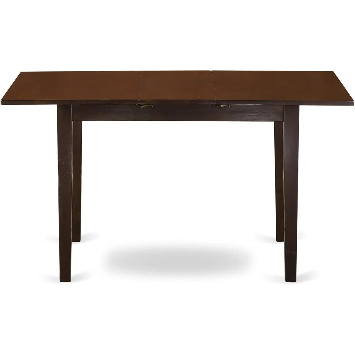5 Piece Dining Table Set for 4 Rectangle Kitchen Table with Leaf & 4 Linen Fabric Parson Chairs 32x54 Inch Mahogany, Customized