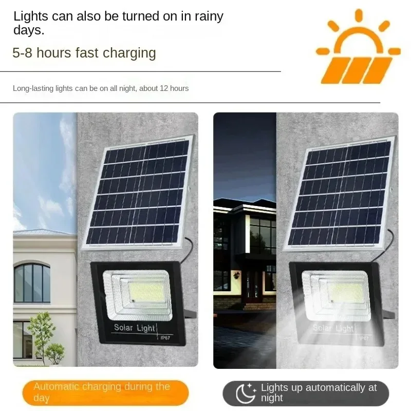 2024 Latest outdoor waterproof reflector solar remote control solar floodlight 50w 100w 200w 300w 500w LED solar spotlight