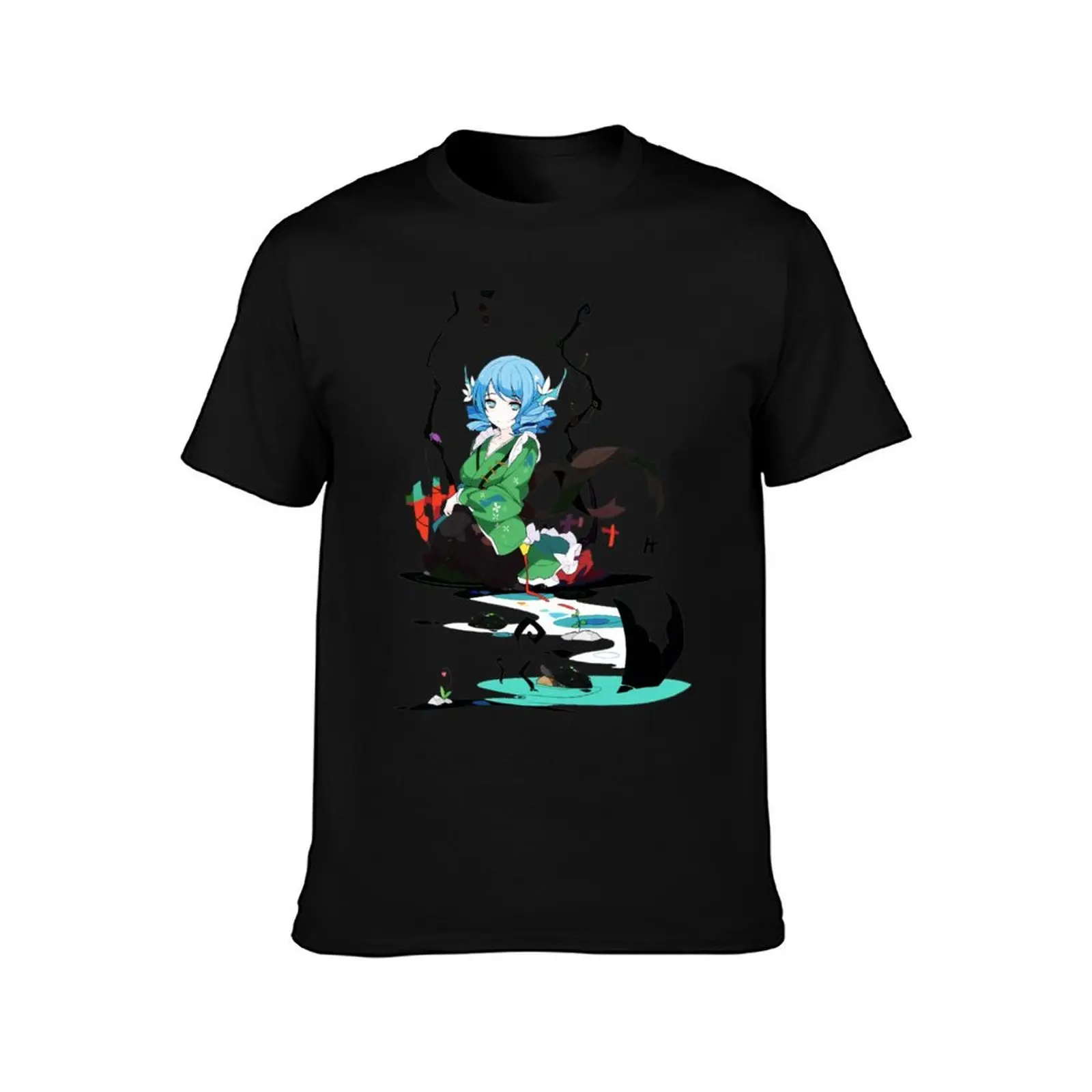 Touhou Project - Wakasagihime T-Shirt Daily Wear Plain Short Sleeve Shirt T-Shirt