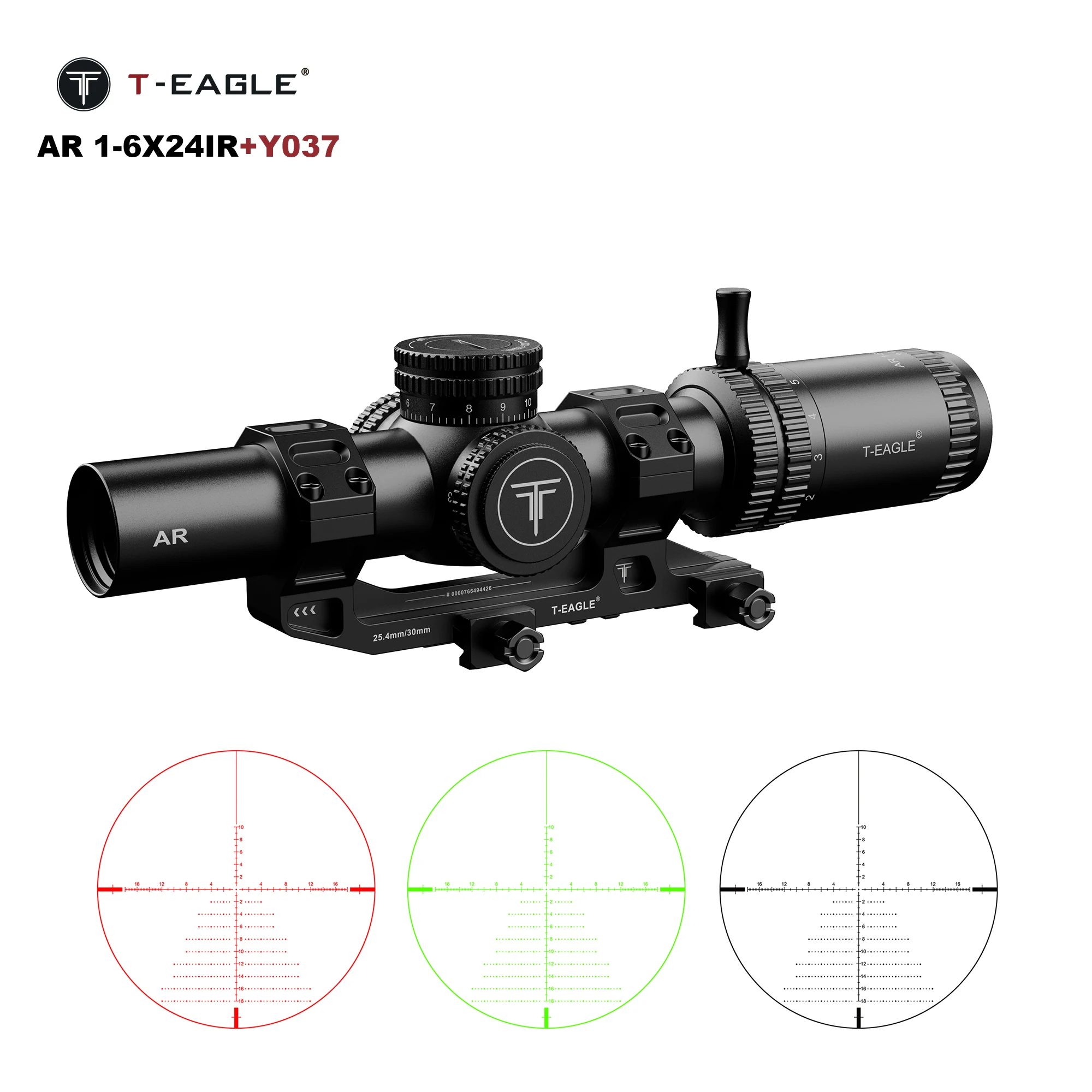 

T-EAGLE AR 1-6X24 IR Tactical LPVO Riflescope For Hunting Etched Glass Reticle Lunetas Optics Sight Fits Airsoft Sight .223