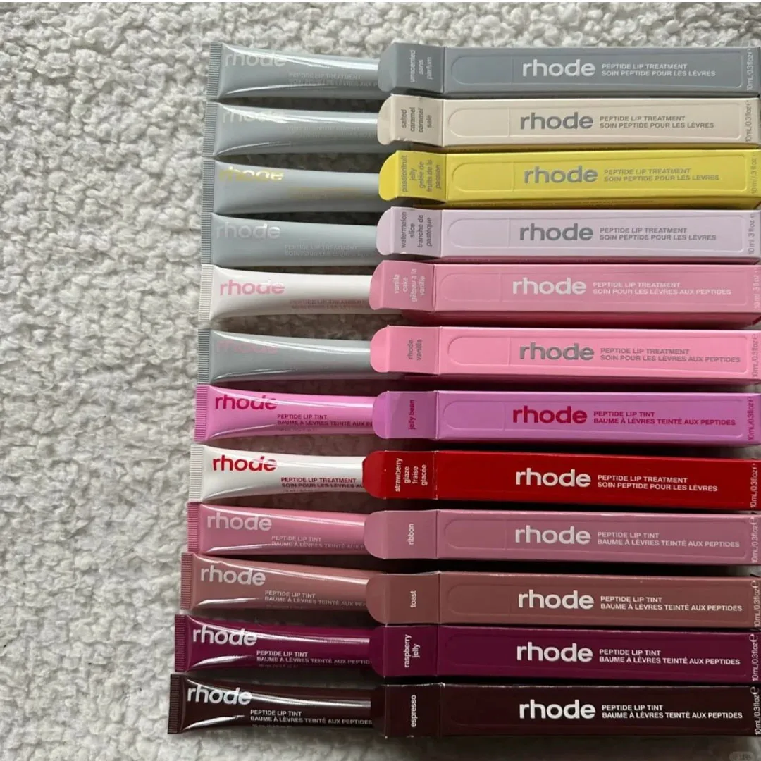 RHODE Cosmetics Peptide lip treatment New Lemontini Lip Glosses Skincare Products Face Cream Storage Bags Make Up Mirror Sticker