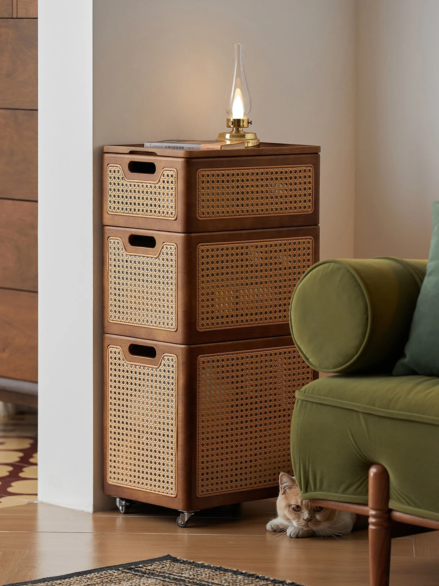 

Multifunctional, rattan storage basket, storage