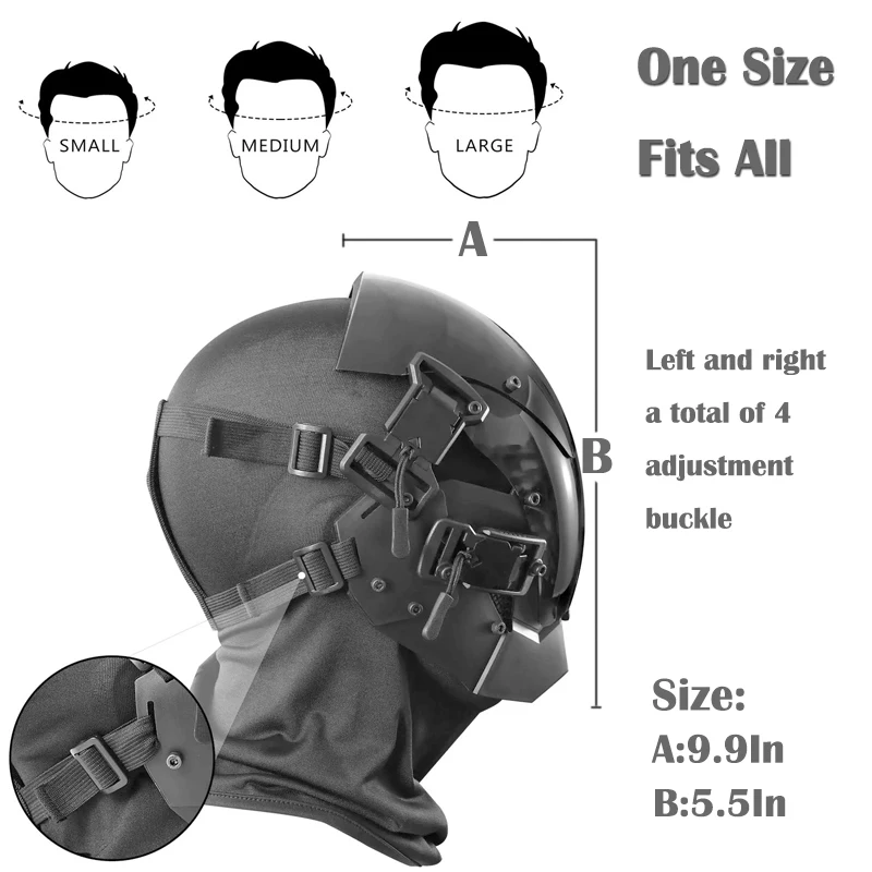 Led Cyber Mask DIY Custom Content Control By App, Night City Music Festival Fantastic Party Cosplay SCI-FI Helmet Gift Adults