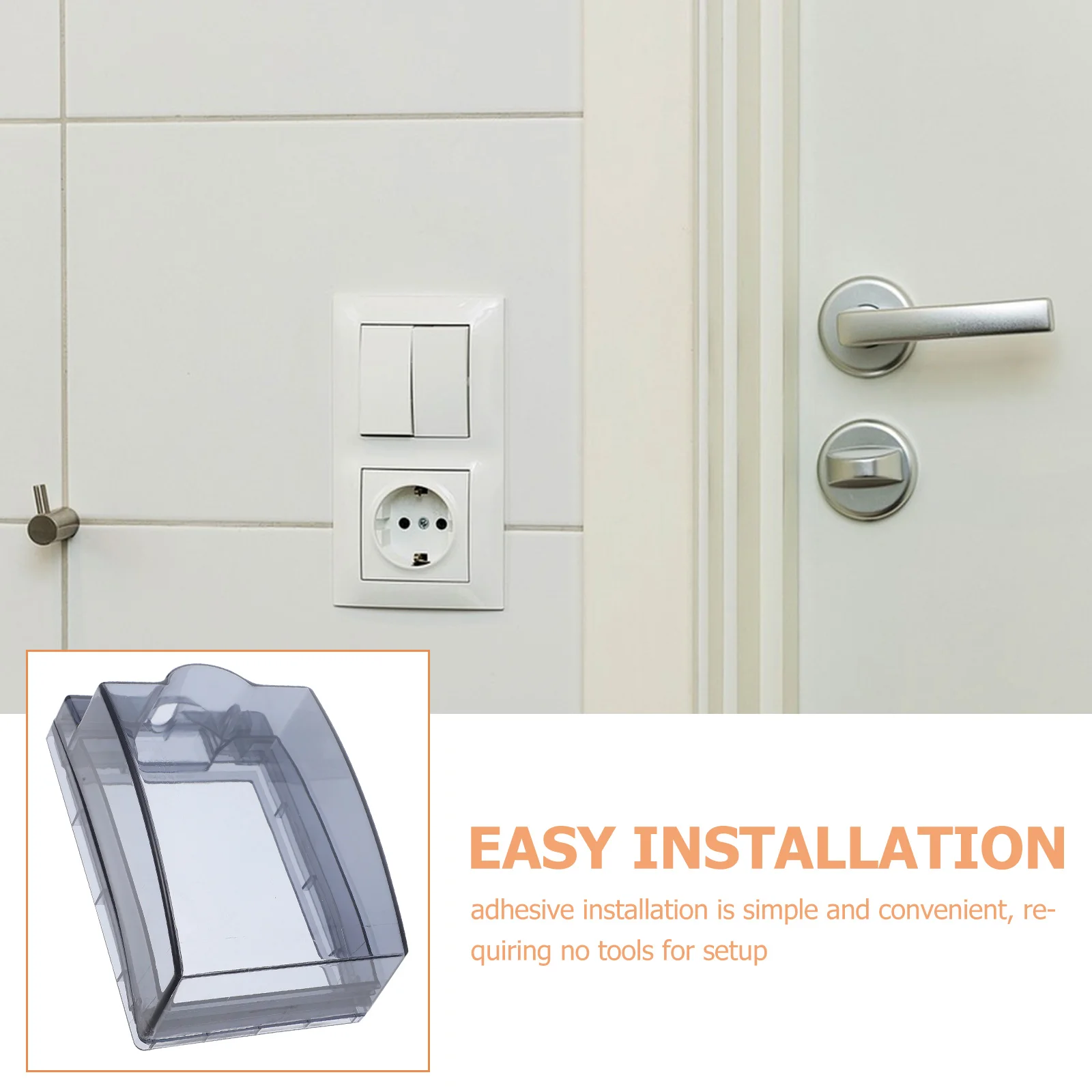 

Waterproof Outlet Cover Self Adhesive Black Plastic Electrical Box Socket Wall Switch Covers For Outdoor Baby Proofing Rain