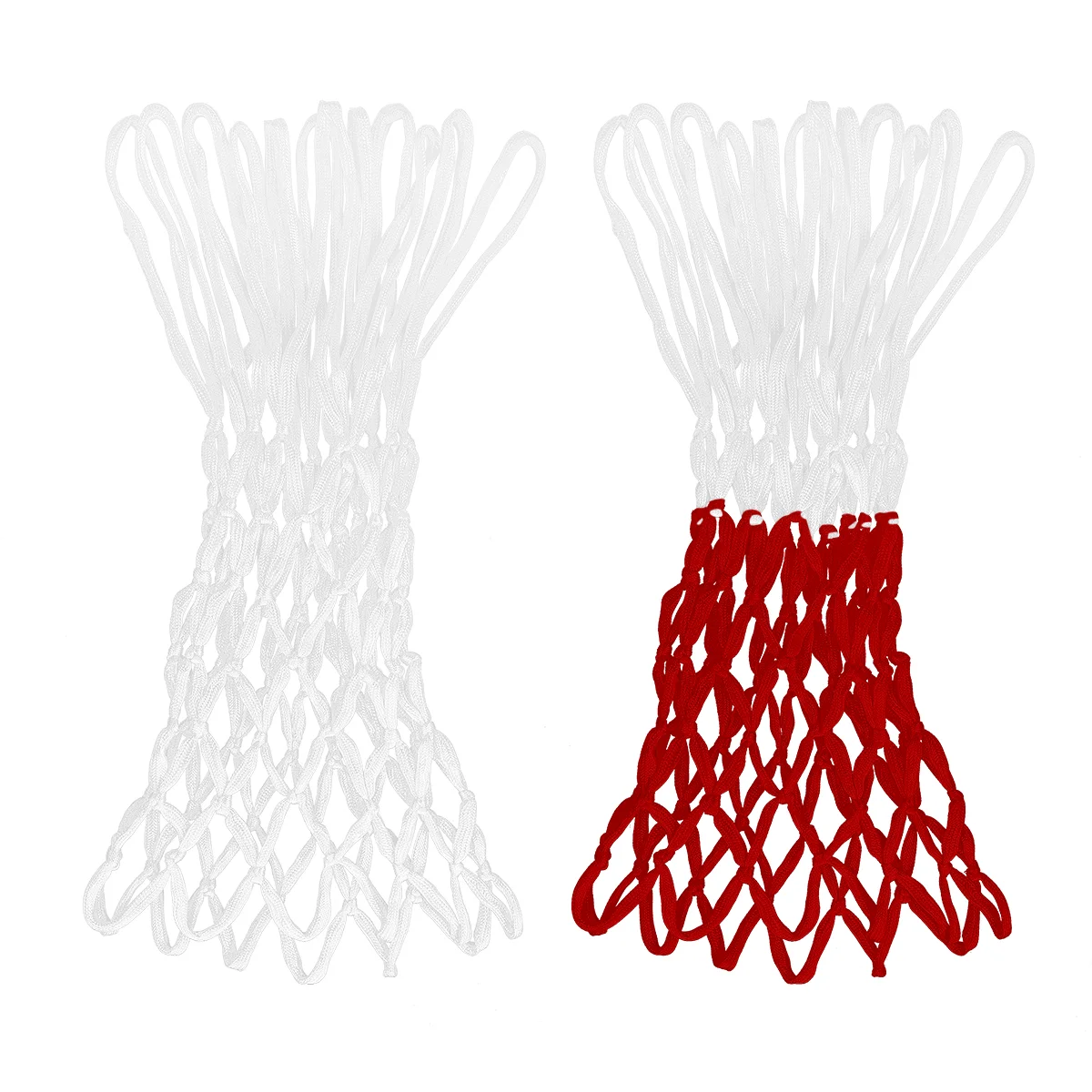 

LIOOBO Nylon Braided Regular Size Professional Basketball Mesh Replacement Basketball Mesh All-Weather Heavy Duty Thick Net 12