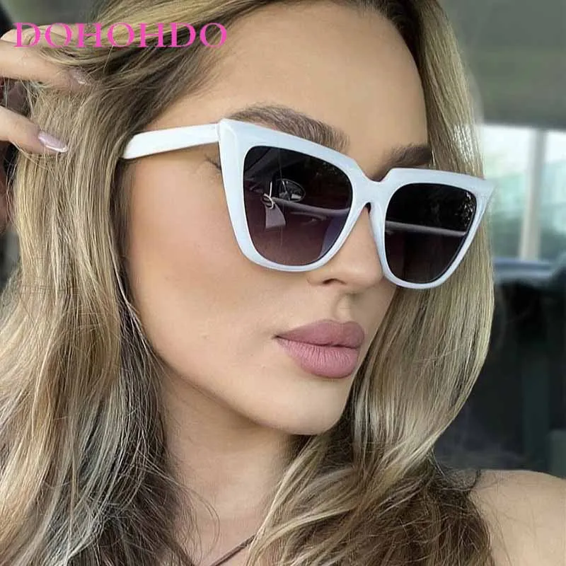 

DOHOHDO Fashion Cat Eye Square Frame Sunglasses Women Vintage Brand Designer Sun Glasses Female Retro Shades Oculos De Sol UV400