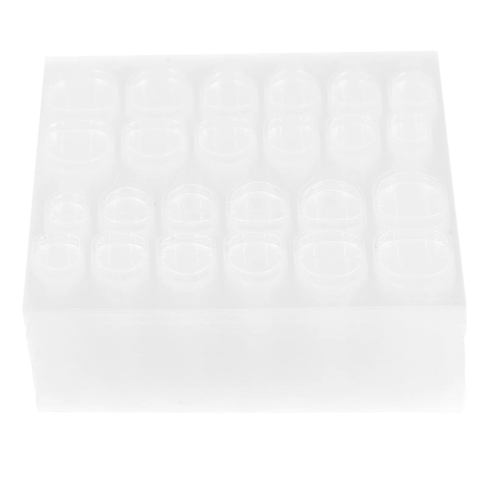 

50 Sheets Waterproof Nail Stickers Press on Adhesive Tabs Transparent Self-Stick for Natural Look Fake Nails Art Design