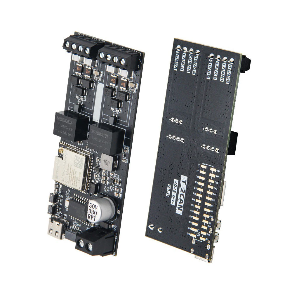 ESP32-S3 Dual CAN FD Development Board MCP2518FD Controller CAN V2.0B 5Mbps 2.4G Wi-Fi BLE5 16MB Flash Industrial CAN Bus Module