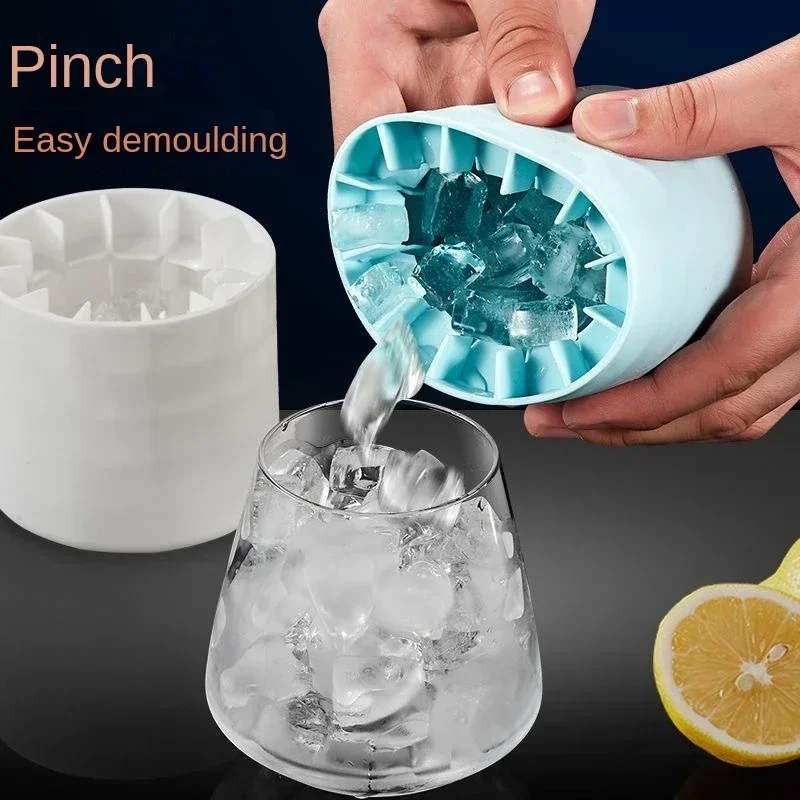 

Silicone Ice Cube Mold Round Ices Bucket Summer Homemade DIY Refrigerator Freeze Ice Maker Creative Ice Cube Mold Barware Tools